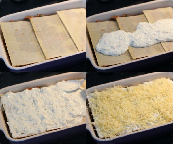Zet de lasagne voor circa 3035 minuten in de oven.